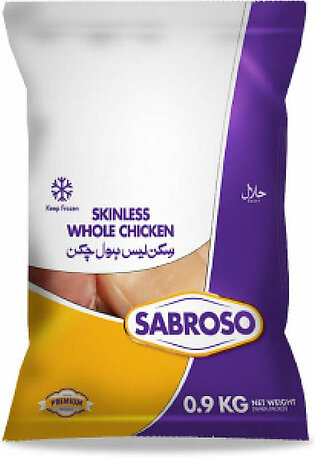 Sabroso Skin Less Whole Chicken 900G