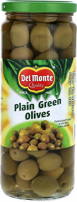 Del Monte Plain Green Olives 450g