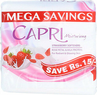 Capri Moisturising Rose Petal and Milk Protein Bar Soap 100g x 3