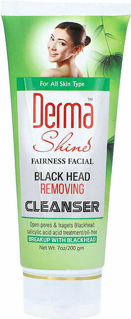 Derma Shine Fairness Facial Black Head Removing Cleanser 200g