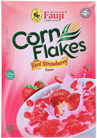 Fauji Corn Flakes with Real Strawberry Puree 250g