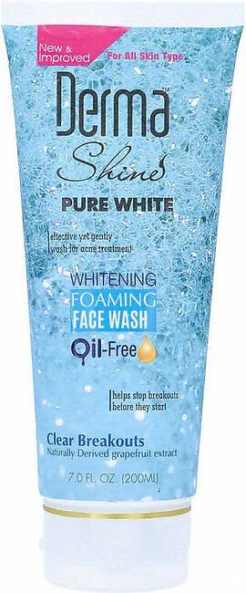 Derma Shine Pure White Whitening Face Wash 200ml