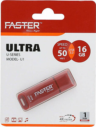 Faster USB Ultra U-Series U1 16GB Red