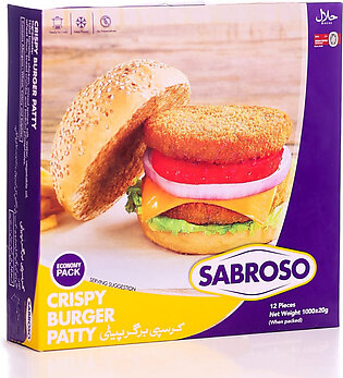 Sabroso Crispy Burger Patty 12 Pcs 1000 Gm