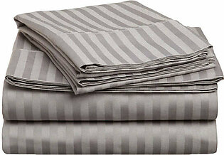 Cotton Satin King Bed Sheet - Grey