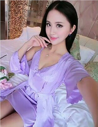 2 Piece Night Gown - Purple