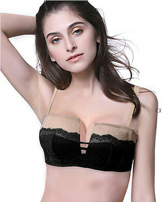 Sister Hood Half Cup Soft Underwire Lace Padded Bra-1650301723