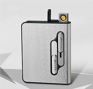 Aluminum USB Electronic Cigarette Case + Charging Lighter