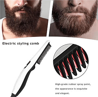 Multifunctional Hair Comb Beard Straightener Curler