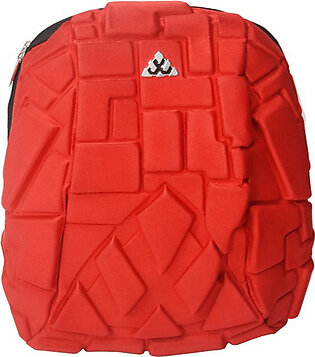 Hard Shell Backpack Inbuilt Aux Cable Headphone Jack_ Red
