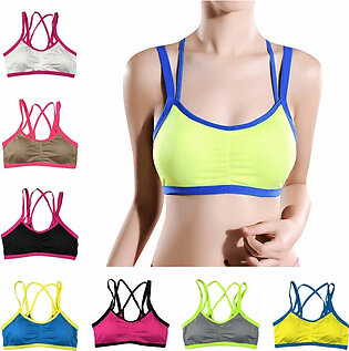 Girls Breathable Sports Push Up Bra Seamless Padded Wire free