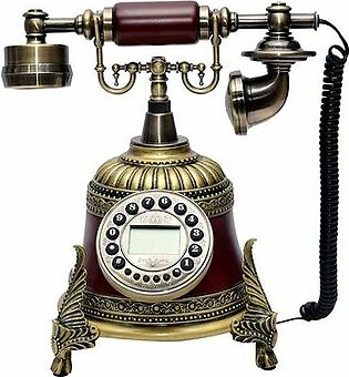 Classical Telephone Set Antique Swivel Dial Digital Screen