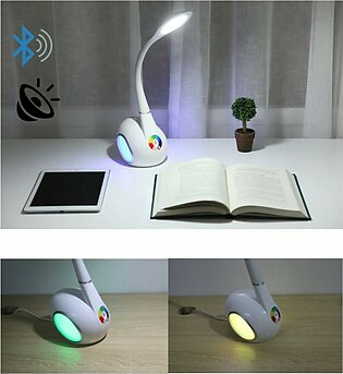 LED Table Lamp With Multi-Grade Dimming + Bluetooth Speakers