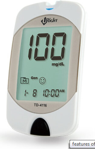 Clever Chek Advance Glucose Monitor Gluco meter (TD-4116)