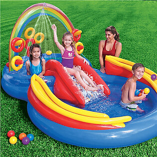 Kids Rainbow Ring Inflatable Swimming Pool