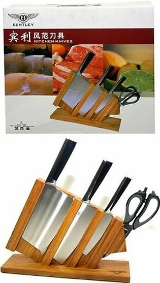Stainless Steel kitchen Knives set With Wooden Stand
