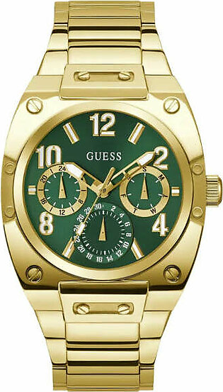 Guess Gold Stainless Steel Green Dial...