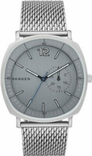 Skagen SKW6255 Silver Mesh Bracelet White Dial Quartz Watch for Gents- SKW6255