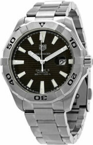 Tag Heuer Aquaracer Calibre 5 Silver Stainless Steel Brown Dial Automatic Watch for Gents - WAY2018.BA0927