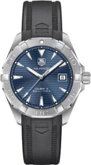 Tag Heuer Aquaracer Calibre 5 Black Silicone Blue Dial Automatic Watch for Gents - WAY2112.FT8021