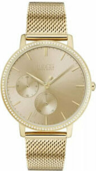 Hugo Boss Infinity Gold Mesh Bracelet Gold Dial  Quartz Watch for Ladies - 1502520