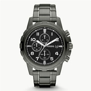 Fossil Dean Chronograph Smoke Stainless Steel Watch for Men FS4721