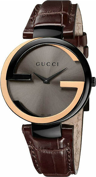 Gucci Interlocking-G Brown Leather St...