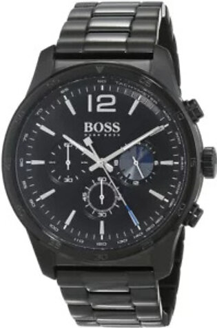 Hugo Boss Professional Black Stainless Steel  Black Dial Chronograph Quartz Watch for Gents - 1513528