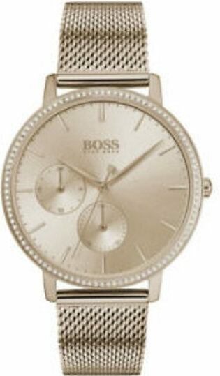 Hugo Boss Infinity Rose Gold Mesh Bracelet Rose Gold Dial Quartz Watch for Ladies - 1502519