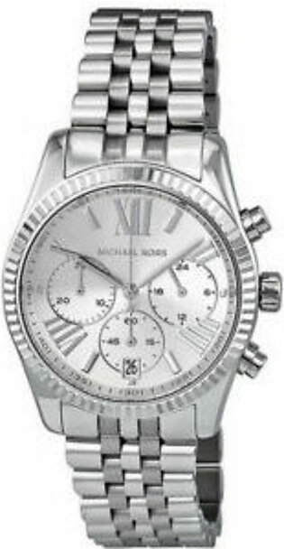 Michael Kors Vintage Classic Lexington Chronograph Silver Ladies Watch- MK 5555