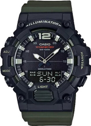 Casio Illuminator Black Silicone Strap Black Dial Quartz Watch for Gents - HDC-700-3AVDF (AG)