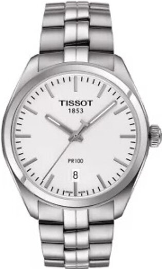 Tissot PR 100 Silver Stainless Steel Silver Dial  Quartz Watch for Gents - T101.410.11.031.00
