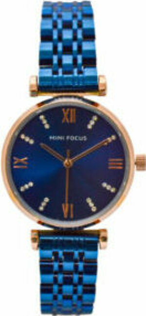 Mini Focus Steel Blue Bracelet Blue Dial Analog Watch For Women MF0335L-4