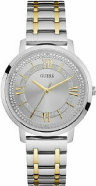 Guess Montauk Two-tone Stainless Steel Silver Dial Quartz Watch for Ladies - Guess W0933L5