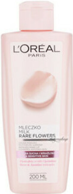(Limited Stock) L'Oreal MILK RARE FLOWERS Makeup Remover for dry and sensitive skin 200ml