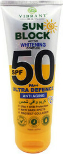Vibrant Sunblock SPF 50 Ultra Defense 150ml (Anti Ageing)