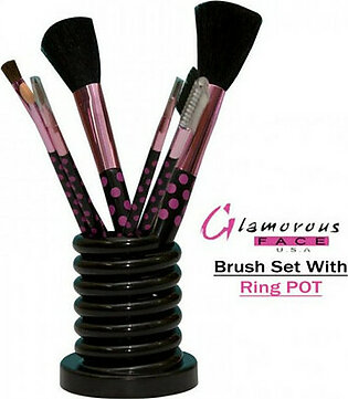 Glamorous Face Makeup Brush Set Ring