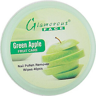 Glamorous Face Nail Remover Tissues Green Apple