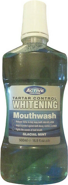 Active Oral Care Tarter Control Whitening Mouthwash Glacial Mint 500 ML