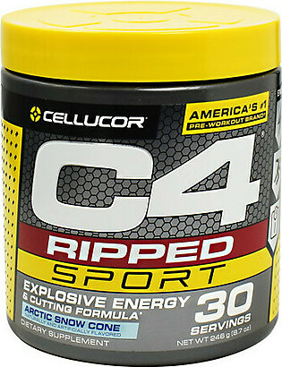 Cellucor C4 Ripped Sport Explosive Energy Arctic Snow Cone 30 Servings