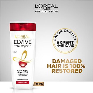 LOreal Paris Elvive Total Repair 5 Shampoo 360 ml - For Damaged Hair