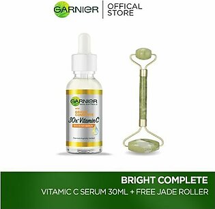 Garnier Bright Complete Vitamin C Serum 30ml + Free Jade Roller