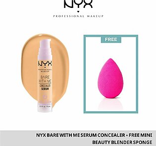 NYX Bare With Me Serum Concealer + Free Beauty Blender Sponge Mini