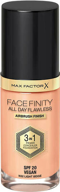 Max Factor Facefinity All Day Flawless 3 In 1 Foundation - 32 Light Beige