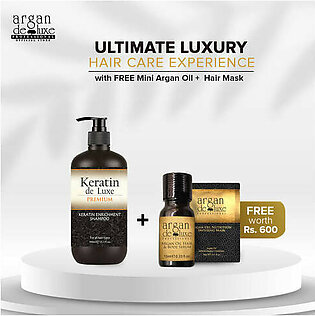 Keratin Deluxe Keratin Enrichment Shampoo 300ml + Free Gift