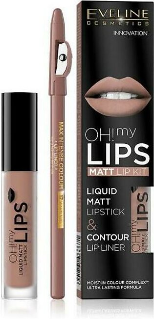 Eveline Oh! My Lips Liquid Matt Lipstick & Liner 1
