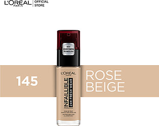 Loreal Infallible Liquid Foundation 24H Fresh Wear - 145 Beige Rose