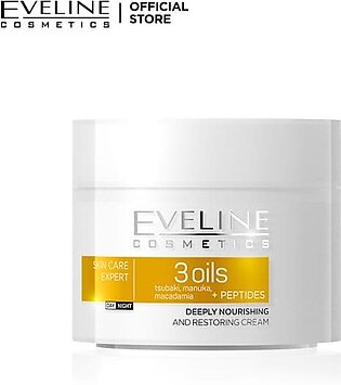 Eveline 3Oils Deeply Nourishing And Restoring Cream - 50ml
