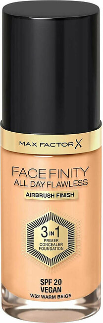Max Factor Facefinity All Day Flawless 3 In 1 Foundation - 62 Warm Beige