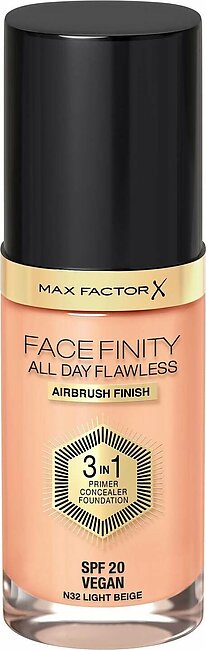Max Factor Facefinity All Day Flawless 3 In 1 Foundation - 32 Light Beige